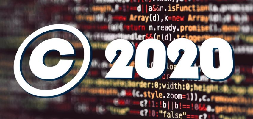 Dynamic Copyright Year Number Header